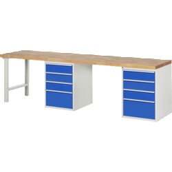 RAU 37510A8307B4M11 Werkbank 3000x700x890 20xSchub-TA lgr/ebl