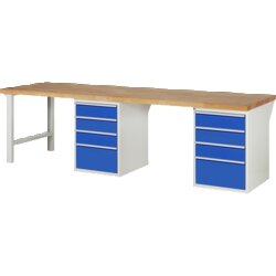 RAU 37510A8309B4M11 Werkbank 3000x900x890 20xSchub-TA lgr/ebl