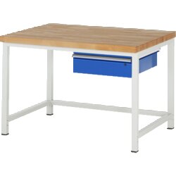 RAU 38001A1129B4H11 Werkbank 1250x900x840-1040 1xSchub-TA lgr/ebl