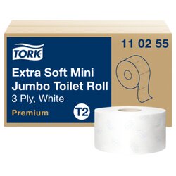 Tork 110255 Toilettenpapier Mini Jumbo 3lagig weiß 12 St./Pack.