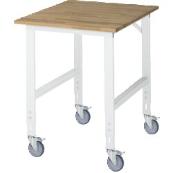 RAU 6625B10074LF12 Arb.Tisch 750x1000x910-1230 fahrbar B-Platte 25mm lgr