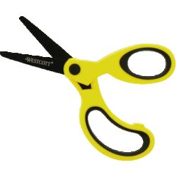 Westcott Bastelschere NEON Colour Kids asymmetrisch, gerade, Langauge 130 mm