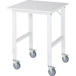 RAU 6625M80074LF12 Arb.Tisch 750x800x910-1230 fahrbar M-Platte 22mm lgr