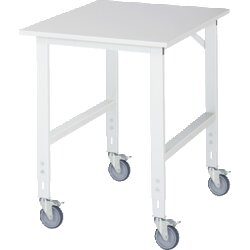RAU 6625M10074LF12 Arb.Tisch 750x1000x910-1230 fahrbar M-Platte 22mm lgr