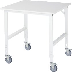 RAU 6625M10104LF12 Arb.Tisch 1000x1000x910-1230 fahrbar M-Platte 22mm lgr