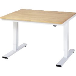 RAU 8WT125100B Werktisch 1250x1000x720-1120 el B-Platte 25mm lgr