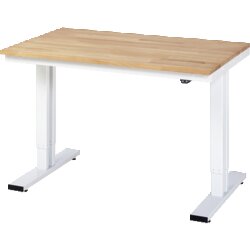 RAU 8WT125080B Werktisch 1250x800x720-1120 el B-Platte 25mm lgr