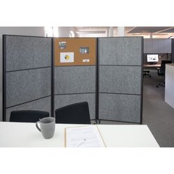MAUL Stellwand MAULconnecto 1 x Pinntafel, 2 x Akustikwand