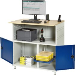 RAU 71023S11 Computertisch 1100x790x1130 stationär lgr/ebl