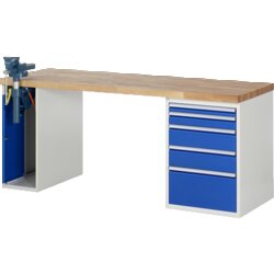 RAU 37511A2207B4M11 Werkbank 2000x700x890 5xSchub-TA 1xSSKL lgr/ebl