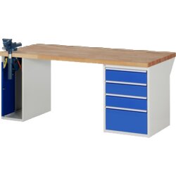 RAU 37510A2209B4M11 Werkbank 2000x900x890 4xSchub-TA 1xSSKL lgr/ebl