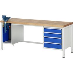 RAU 38185A1207B4H11 Werkbank 2000x700x840-1040 4xSchub-TA SSKL lgr/ebl