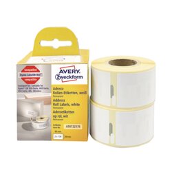 Avery Zweckform AS0722370 Etikett 89x28mm 130 St./Rl. 2 Rl./Pack.