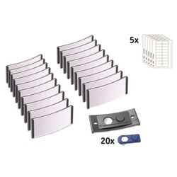 badgepoint® POL30MA02-20DR Namensschild polar 70x30mm an 20St.