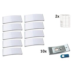 badgepoint® POL35MA66-10DR Namensschild polar 80x34mm e.st 10St.