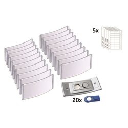 badgepoint® POL35MA66-20DR Namensschild polar 80x34mm e.st 20St.