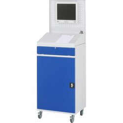 RAU 7650M61F11 Computerschrank 650x520x1895 mobil lgr/ebl