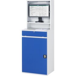 RAU 7650M65MG211 Computerschrank 650x520x1770 Monitorfach stationär lgr/ebl