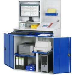 RAU 71100TM67MG211 Computerschrank 1100x520x1770 Monitorfach stationär lgr/ebl