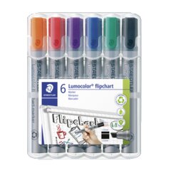 STAEDTLER® 356 B WP6 Flipchartmarker Lumocolor 2-5mm sort. 6 St./Pack.