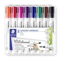 STAEDTLER® 351 WP8 Whiteboardmarker Lumocolor 2mm sort. 8St.