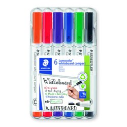 STAEDTLER® 341 WP6 Whiteboardmarker Lumocolor sort. 6 St./Pack.