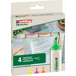 edding 4-24-4 Textmarker 24 EcoLine  sort 4St
