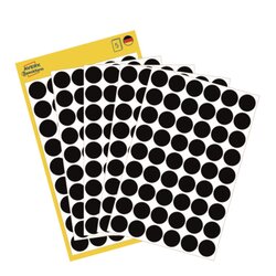 Avery Zweckform 3140 Markierungspunkt 12mm schwarz 270 St./Pack.