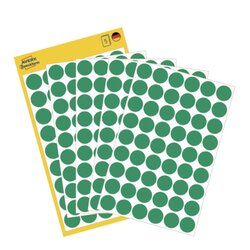 Avery Zweckform 3143 Markierungspunkt 12mm grün 270 St./Pack.