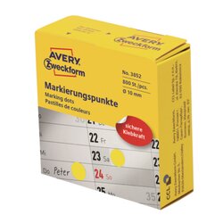 Avery Zweckform 3852 Markierungspunkt 10mm gelb 800 St./Pack.