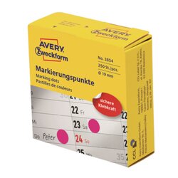 Avery Zweckform 3854 Markierungspunkt 19mm magenta 250 St./Pack.
