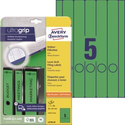 Avery Zweckform L4750-20 Ordneretikett 38x297mm gn 100 St./Pack.