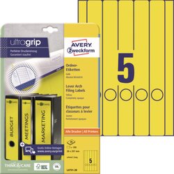 Avery Zweckform L4751-20 Ordneretikett 38x297mm ge 100 St./Pack.