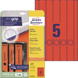 Avery Zweckform L4748-20 Ordneretikett 38x297mm rt 100 St./Pack.