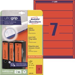 Avery Zweckform L4762-20 Ordneretikett 38x192mm rt 140 St./Pack.