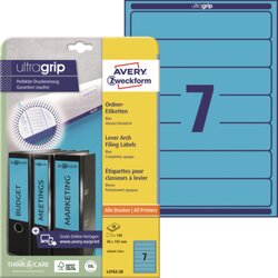Avery Zweckform L4763-20 Ordneretikett 38x192mm bl 140 St./Pack.