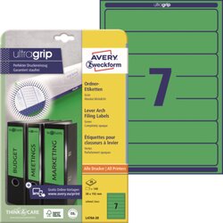 Avery Zweckform L4764-20 Ordneretikett 38x192mm gn 140 St./Pack.
