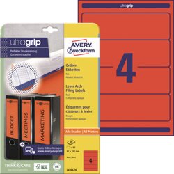 Avery Zweckform L4766-20 Ordneretikett 61x192mm rt 80 St./Pack.