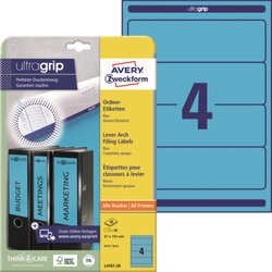 Avery Zweckform L4767-20 Ordneretikett 61x192mm bl 80 St./Pack.