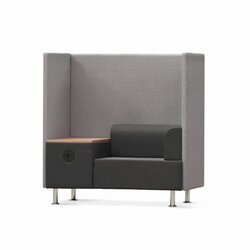 rocada 1806-4-1 Einzelsitz+Tisch BeSoft sw/gr 