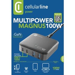 cellularline Ladegerät Kommunikationstechnik Multipower Magnus 100 W