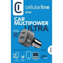 cellularline Kfz-Ladegerät CAR MULTIPOWER ULTRA