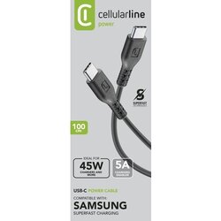 cellularline USB-Kabel Power USB-C-Stecker/USB-C-Stecker