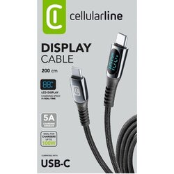 cellularline USB-Kabel DISPLAY CABLE USB-C-Stecker/USB-C-Stecker