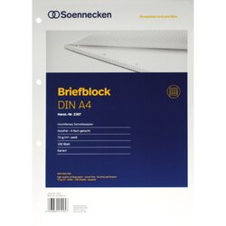 Soennecken 2397 Briefblock A4 4f gel kar 100Bl ws