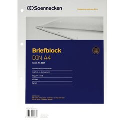 Soennecken 2307 Briefblock DIN A4 gelocht kariert 50Blatt weiß
