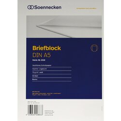 Soennecken 2310 Briefblock DIN A5 70g blanko 50Blatt weiß