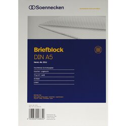 Soennecken 2311 Briefblock DIN A5 70g liniert 50Blatt weiß