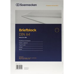 Soennecken 1380 Briefblock DIN A4 70g holzfrei 50blatt blanko weiß