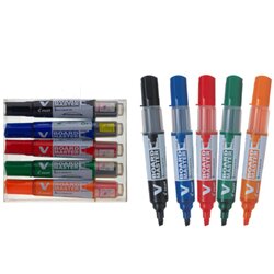 PILOT 5081S5BG Whiteboardmarker V-Board Master sort 5St